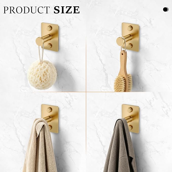 5 Pieces Bathroom Hardware Accessories Set Brushed Gold Towel Bar Set Stainless Steel Towel Racks for Bathroom,Wall-Mounted 23.6 inch