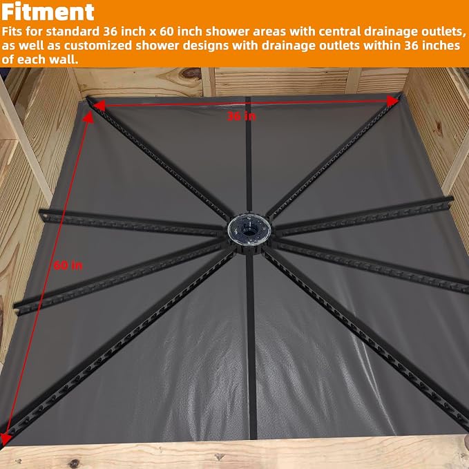 Shower Pitch Kit for Quick Install Sloped Shower Pan with 10 Float Sticks | Shower Slope Kit for Shower Floor Mortar Bed with Water Drainage Slope,Pre Sloped Shower Pan Kit,Fit 36x60" Floor
