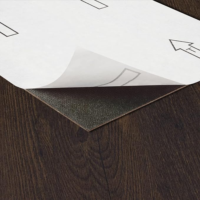 Vinyl Peel and Stick Floor Tile, Self-Adhesive Wood Plank, 10-Pack (15 Square Feet) - 6 Inch Width, 36 Inch Length, 1.2mm - Espresso - Easy DIY Nexus Planks for Any Room by Achim Home Decor
