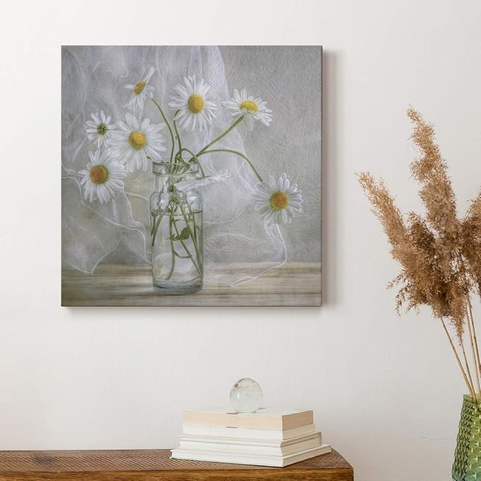 Renditions Gallery Daisies Wall Art, Premium Gallery Wrapped Canvas Decor, Ready to Hang, 10 in H x 10 in W, Made in America Print