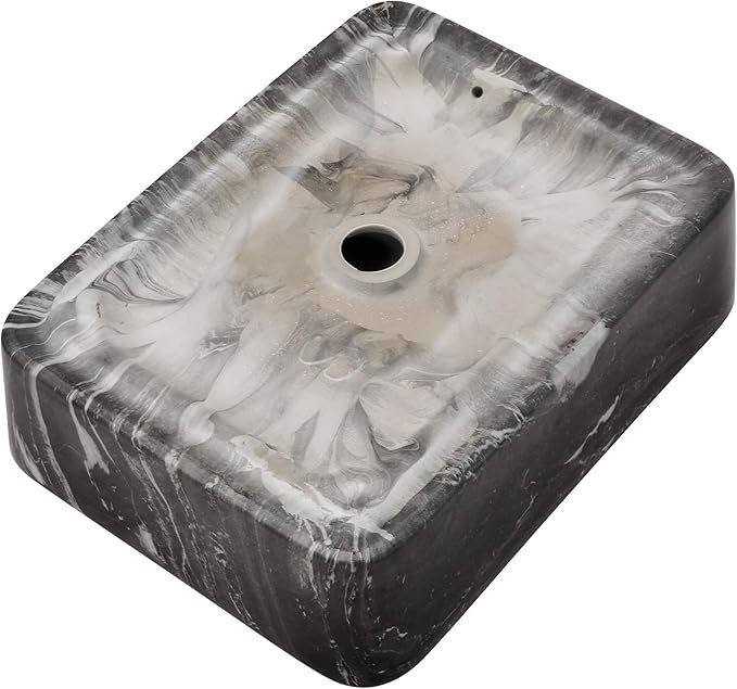 Bathroom Vessel Sink - Beslend 19''x15'' Rectangle Above Counter Marble Porcelain Ceramic Vessel Sink Art Basin