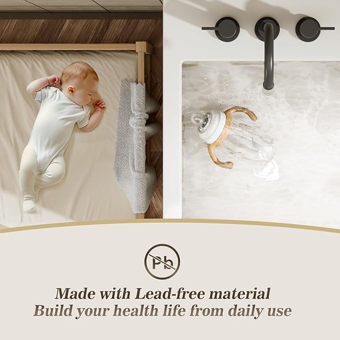 Phiestina 8 Inch 3-Hole Matte Black Widespread Bathroom Sink Faucet with Valve and Metal Pop-Up Drain Assembly, 2-Handle Low-Arch Bathroom Faucets Three Hole, WF15-1-MB