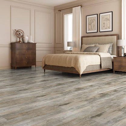 Art3d Wood Texture Peel and Stick Vinyl Floor Planks, 36-Pack, Old Wood | Cover 54 sq.ft, Waterproof, Self-Adhesive, Scratch Resistant, Premium Vinyl, Ideal for Bedroom, Living Room, Kitchen, RV