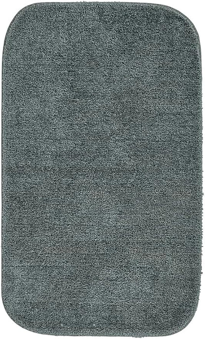 Garland Rug Traditional Nylon Washable Dark Gray 3 Piece Set - Lid, Contour, Bath Rug - Soft, Absorbent, and Stylish for Your Bathroom