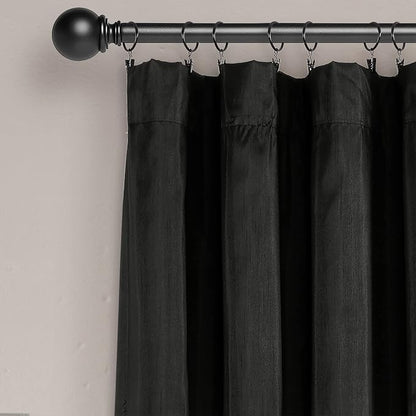 Lush Decor Night Sky 100% Blackout Window Curtain Panel Single 42"W x 84"L, Black & Gray - Blackout Curtains For Bedroom - Sequin Curtains - Glam Decor