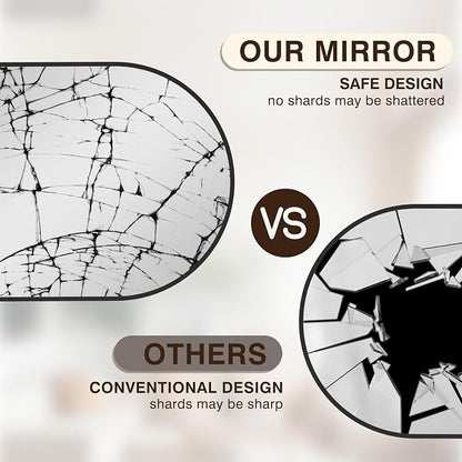 FICTOR 24" x 36" Arched Bathroom Vanity Mirror for Over Sink, Black | Anti-Rust Metal Framed, HD Tempered Shatter-Proof Glass, Modern Wall Mirror for Entryway, Living Room, Bedroom