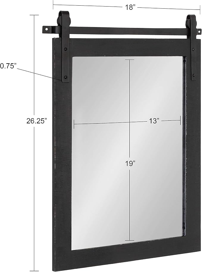 Kate and Laurel Cates Farmhouse Wall Mirror