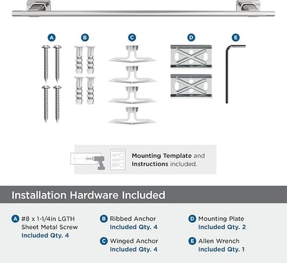 Amerock Bronx Chrome 24 inch (610mm) Towel Bar, BH2661526