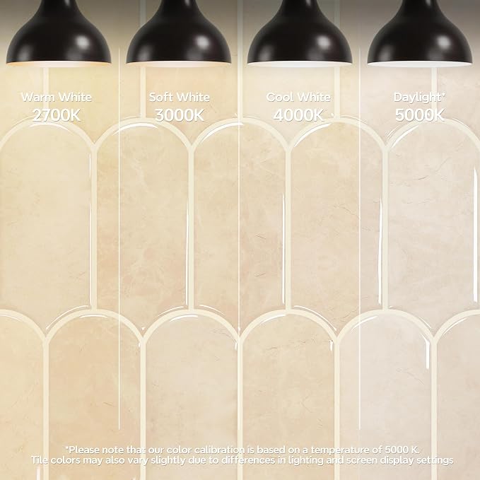 Vamos Tile Thicker Peel and Stick Backsplash Tile,Pinkish Beige,10-Sheet | Self Adhesive Vinyl Wall Tiles with Beige Grout, Stick on Backsplash for Kitchen, Bathroom,RV,Pantry,11.1''x12''