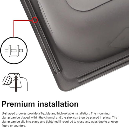 15 inch Stainless Steel Bar Sink, 2-hole Single Bowl Topmount Brushed Drop in RV Sink with Drainer