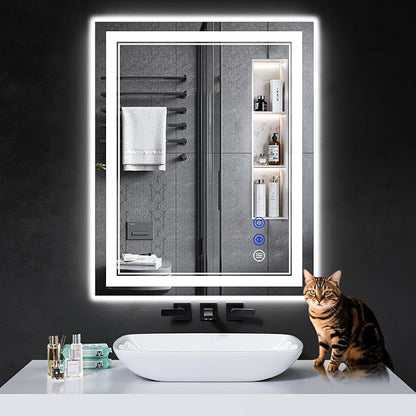 30"x24" LED Bathroom Mirror with Lights,Anti-Fog,3 Color Modes