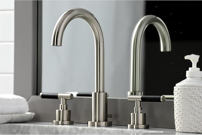 Fauceture FSC8928CKL Kaiser Widespread Bathroom Faucet with Pop-Up Drain, Brushed Nickel