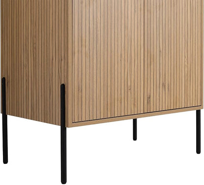 Crownpoint 30 Inch Bathroom Vanity with Sink, White Sink, Bright Oak Finish, Full Assembly Required, Elegant Bathroom Vanities for Modern Homes