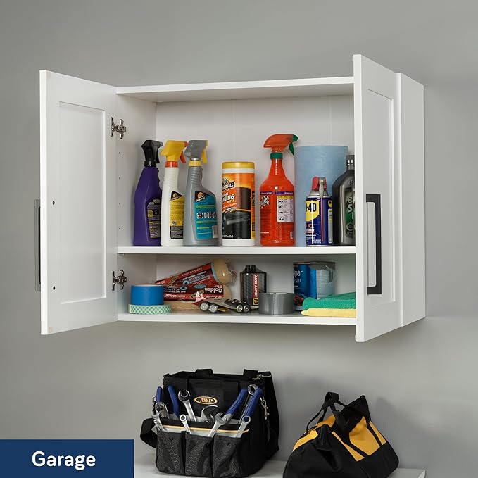 Sauder Homeplus Hanging Cabinet, White Finish