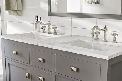 Artemis 48 in. Gray Double Sink Bath Vanity with Engineered Top and Undermount Porcelain Sinks