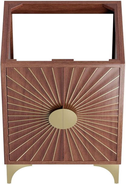 Modway Daylight Bathroom Vanity Cabinet-Sink Basin Not Included, 24 Inch, Walnut