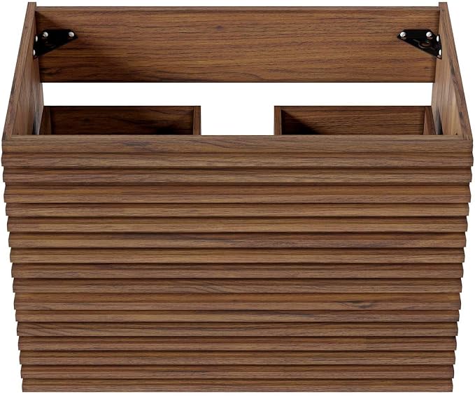 Modway Render 30" Wall-Mount Bathroom Vanity in Walnut - Sink Basin Not Included
