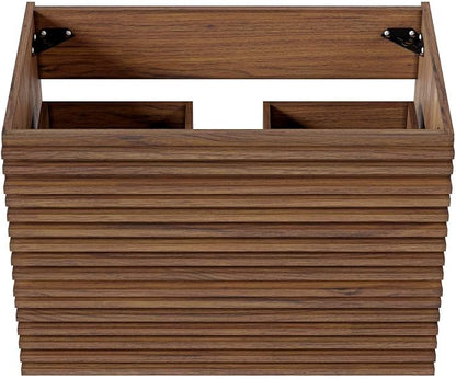 Modway Render 30" Wall-Mount Bathroom Vanity in Walnut - Sink Basin Not Included