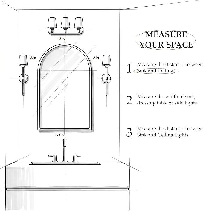 FKWin Large Medicine Cabinet Mirror for Luxury Bathrooms, Wall Mount | Large Bathroom Mirror with Storage, Modern Bathroom Style, Adjustable Shelves, Reversible Door, Bathroom Upgrade, Black