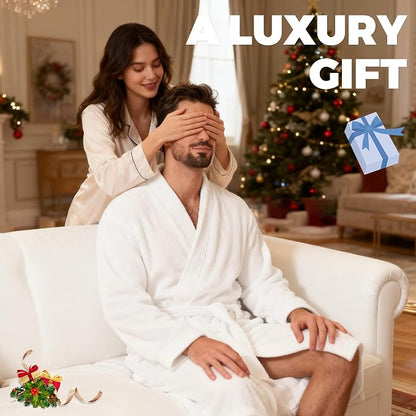 PJGGZ Towel Robe for Men - Ultra-Absorbent Soft Quick Dry Towel Bathrobe Kimono for Shower, Spa & Hotel