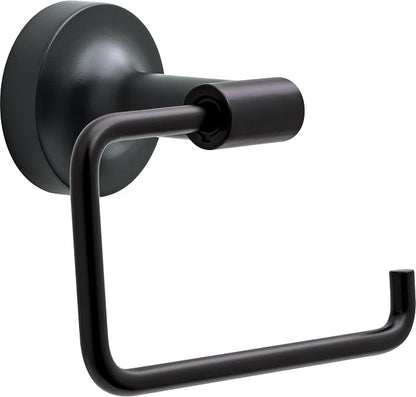 Franklin Brass Voisin (1-Pack) Toilet Paper Holder, Euro Single Post Tissue Roll Wall Mount TP Storage, Matte Black Bathroom Decor, Accessories VOI50-MB