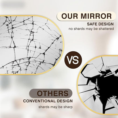 FICTOR 20" x 30" Arched Bathroom Vanity Mirror for Over Sink, Gold | Anti-Rust Metal Framed, HD Tempered Shatter-Proof Glass, Modern Wall Mirror for Entryway, Living Room, Bedroom