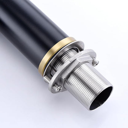 SUMERAIN Modern 304 Stainless Steel Bathroom Faucet Lead-Free Vanity Sink Faucet Black&Gold Single Handle Washbasin Faucet | Lead-Free, Single Handle, Unique Flow Pattern, Water-saving, Easy DIY Install