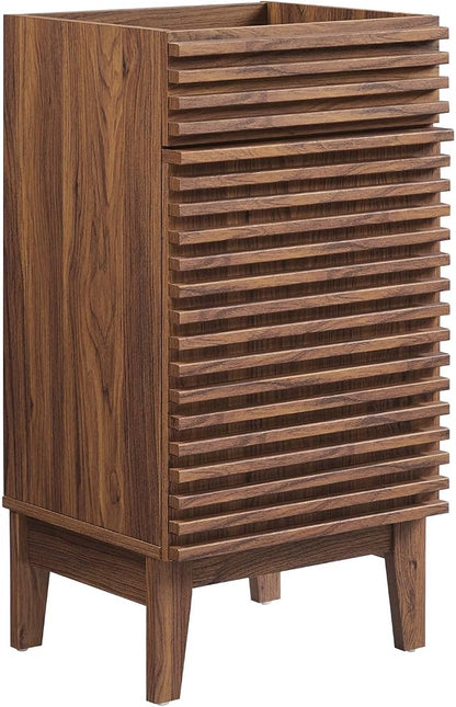 Modway Render 18" Bathroom Vanity in Walnut - Sink Basin Not Included