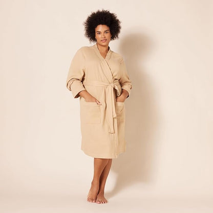 Amazon Essentials Women's Lightweight Waffle Full-Length Bath Robe (Available in Plus Size)