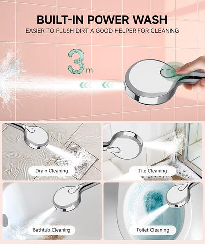 SunCleanse Filtered Shower Head with Handheld, 9-Spray Setting Detachable Showerhead with Filters, Shower Head for Hard Water - Filtered Chlorine, Improve Skin and Hair Texture, Chrome