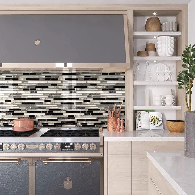 Livebor Backsplash Peel and Stick Wallpaper Kitchen Wallpaper17.7” x 118.1” | Kitchen Contact Paper Peel and Stick Wallpaper Backsplash Wallpaper Countertops Waterproof Wall Paper for Bathroom Tile Vinyl