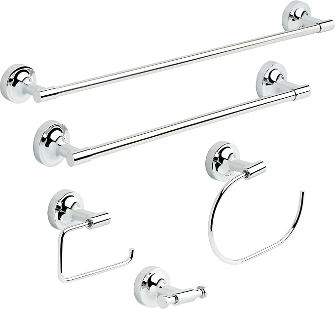Franklin Brass Voisin (1-Pack) Toilet Paper Holder Polished Chrome Tissue Roll Holder for Bathroom Organization and Storage European Single Post Toilet Tissue Holder Wall Bathroom Accessories VOI50-PC