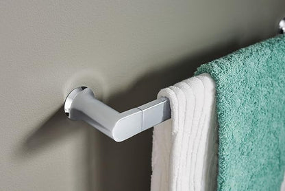 Moen Genta LX Chrome Modern 24-Inch Wall Mount Towel Holder Bathroom Single Towel Bar, BH3824CH