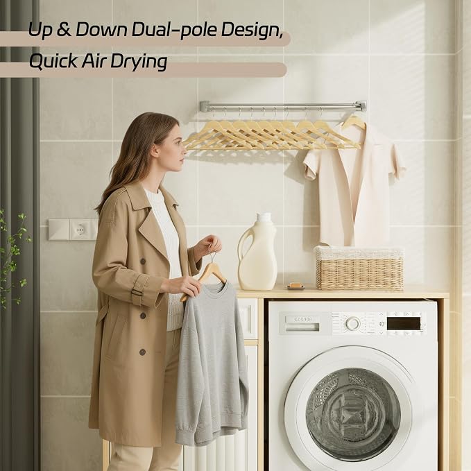 Alise Double Towel Bar, 32" Towel Rack for Bathroom Wall, Brushed Nickel | SUS304 Stainless Steel Bathroom Towel Holder, Quick Drying Towel Hanger Towel Rod, Useable Length 30.8"