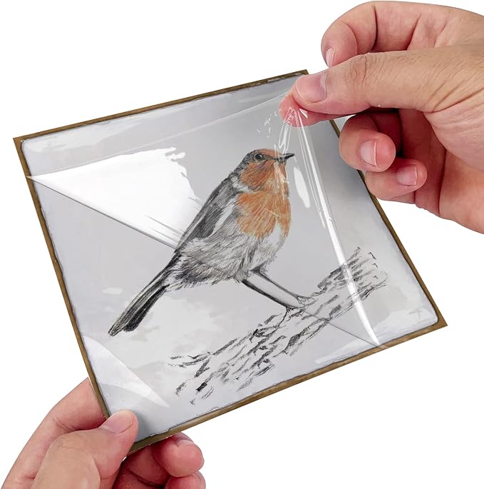 Alwayspon Vinyl Sticker Peel and Stick, Self-Adhesive Wall Tile Transfers Backsplash Sticker Decal for Kitchen Bathroom, 6x6inch/15x15cm 10Pcs, Birds T032