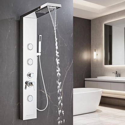 Shower Panel Tower System,Rain Shower Head Rainfall silver
