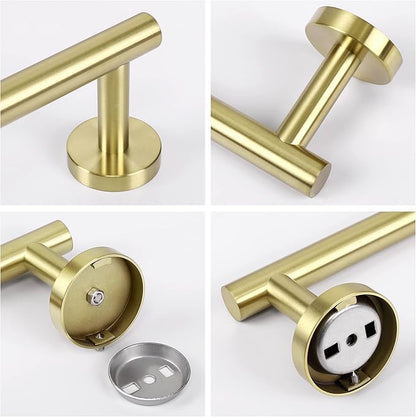 KES 25.2 Inches Towel Bar for Bathroom, Hand Towel Holder, Towel Bar Wall Mount, SUS304 Stainless Steel Brushed Gold, Total Length 27.6 Inch, A2000S70B-BZ