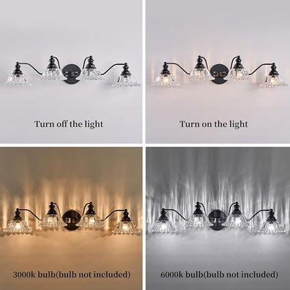 4 Light Bathroom Vanity Lighting Fixtures Black Vanity Light Fixture Vanity Lights for Bathroom