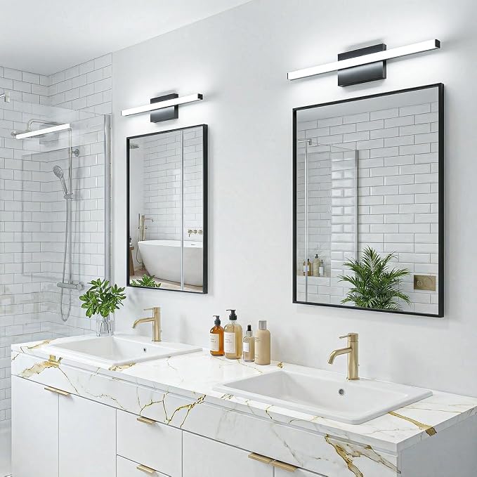 36Inch LED Bathroom Vanity Light Bar 5700K Dimmable Led Bathroom Light Over Mirror Modern Bath Wall Light Cool White ETL Certified 34W 2Pack