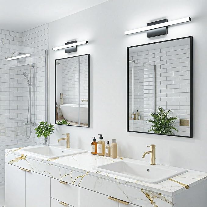 36Inch LED Bathroom Vanity Light Bar 5700K Dimmable Led Bathroom Light Over Mirror Modern Bath Wall Light Cool White ETL Certified 34W