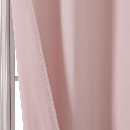 Zora 36 x 72 Inch Stall Fabric Shower Curtain - Soft Small Shower Curtain for Bathroom for Narrow Stall Size, Machine Washable Water Resistance, Hotel Style, Blush Pink