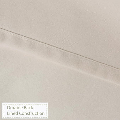 Farmhouse Ruffle Shower Curtain, Camel, 72 x 72 in | Decorative Elegant Bathroom Curtain with 12 Holes, Soft Ruched Microfiber Fabric, Vintage Handmade Design