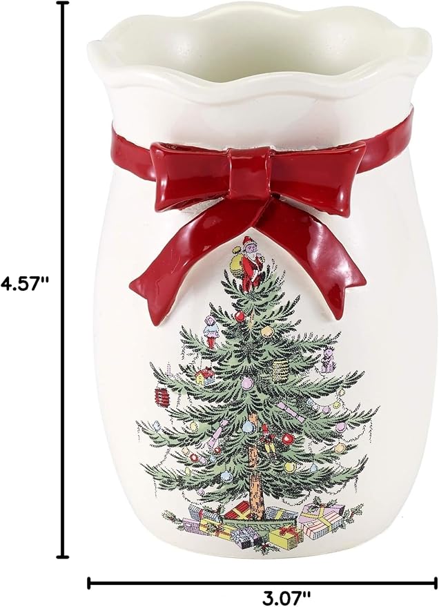 Spode - Tumbler, Resin Bathroom Accessories, Holiday Home Decor Christmas Tree Collection