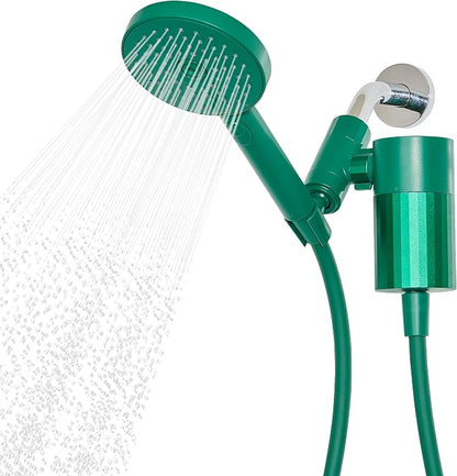 sproos! - Handheld Showerhead, High Performance Filtration, Green | Healthier Hair and Skin - DIY Installation - Renter Friendly - 3 Spray Functions - 70 Inch Hose - High Pressure Performance