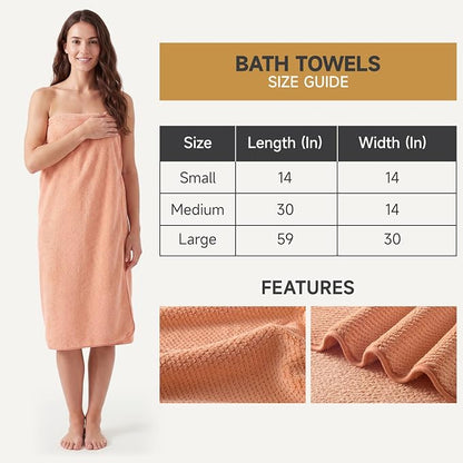 REDKISS Ultra Soft 6 Piece Towel Set, Premium Towels for Bathroom, Highly Absorbent, Quick Dry, Lightweight Bath Towels Set Collection, Includes 2 Bath Towels, 2 Hand Towels, 2 Washcloths, Orange