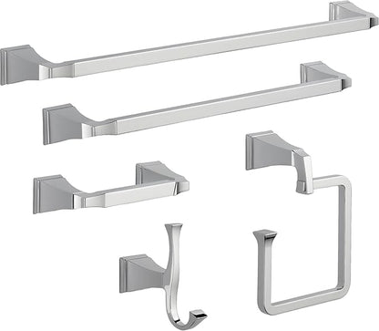 Delta Dryden (1-Pack) Towel Hooks Polished Chrome, Double, Wall Mounted for Robes 2-Prong Holder, Bathroom Accessories 75135-RB