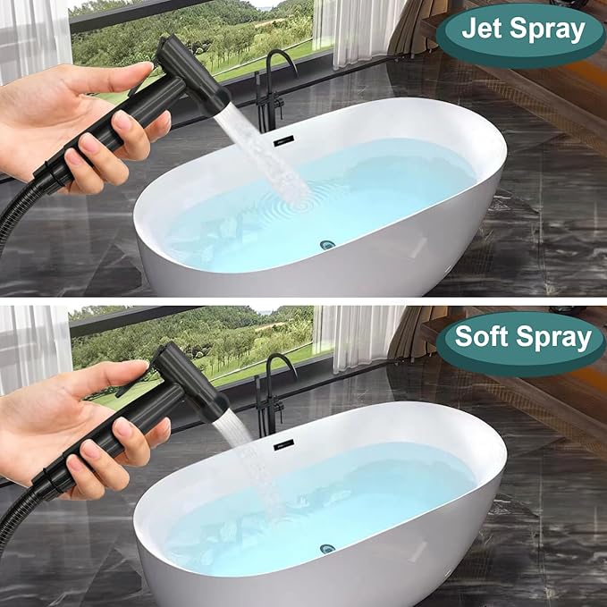 Handheld Bidet Sprayer for Toilet, Premium Stainless Steel Bathroom Bidet Sprayer Set with Anti-Leaking Hose &Water Pressure Control for Feminine Wash, Cloth Diaper for Baby Wash, Wall or Toilet Mount