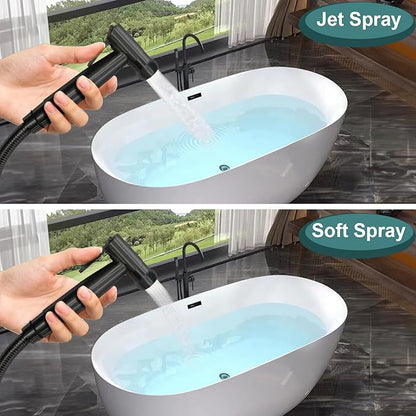 Handheld Bidet Sprayer for Toilet, Premium Stainless Steel Bathroom Bidet Sprayer Set with Anti-Leaking Hose &Water Pressure Control for Feminine Wash, Cloth Diaper for Baby Wash, Wall or Toilet Mount