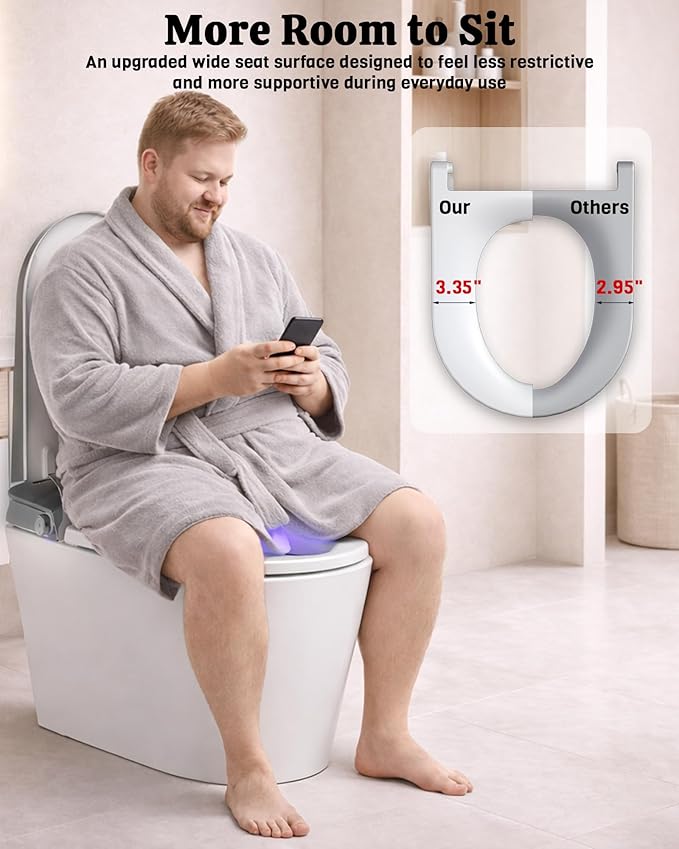 Luxury Smart Toilet with Bidet Built In, Auto Open/Close Lid & Seat, Blackout Flush, Foam Shield, Odor Control, ADA Comfort Height One Piece Elongated Toilet, Tank Built-In, Heated Seat