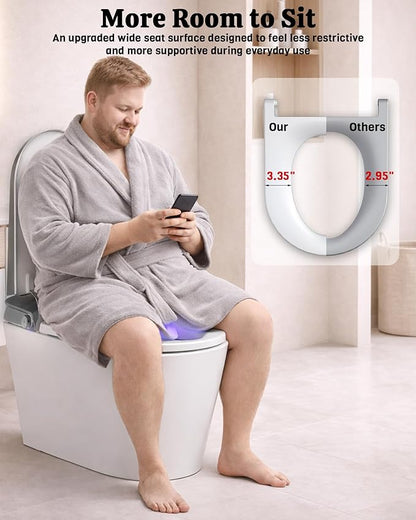 Luxury Smart Toilet with Bidet Built In, Auto Open/Close Lid & Seat, Blackout Flush, Foam Shield, Odor Control, ADA Comfort Height One Piece Elongated Toilet, Tank Built-In, Heated Seat